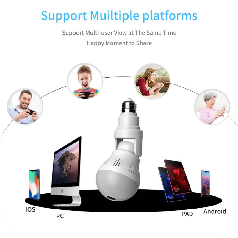360° Panoramic Hidden Light Bulb Wifi Camera - Q/Monk’S Store