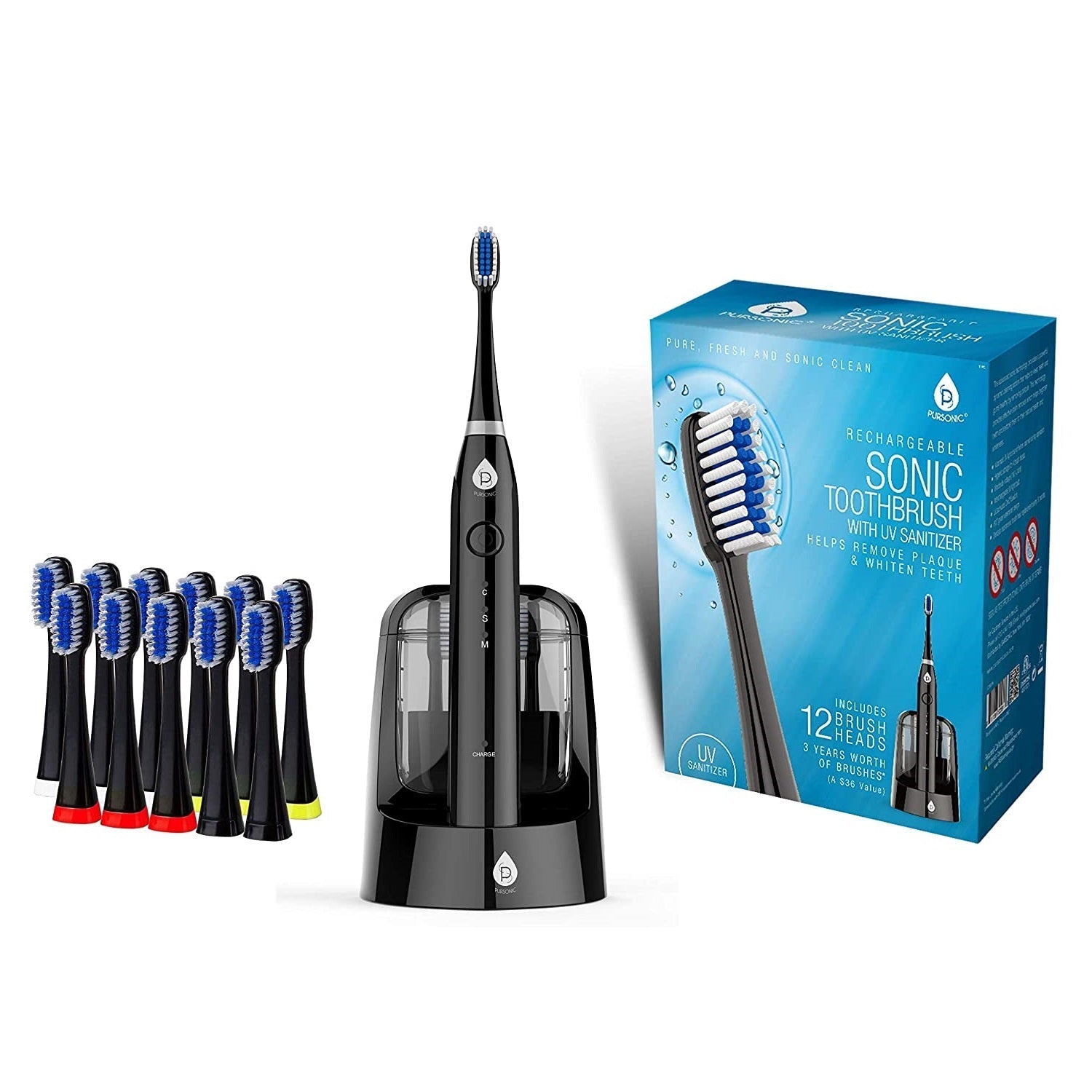 Electric Smart Series Rechargeable Toothbrush with UV Sanitizing Function - Q/Monk’S Store