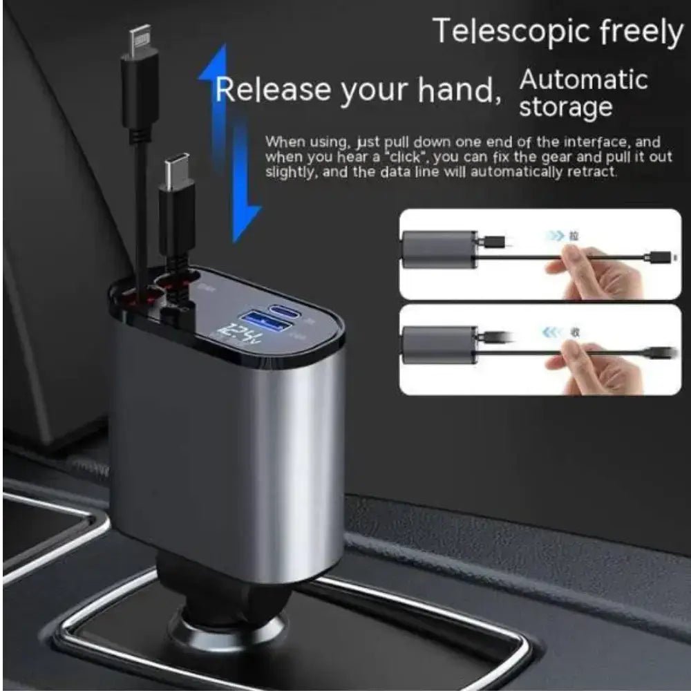 FAST 100W Car Phone Charger Lighter USB And TYPE - C Adapter - Q/Monk’S Store