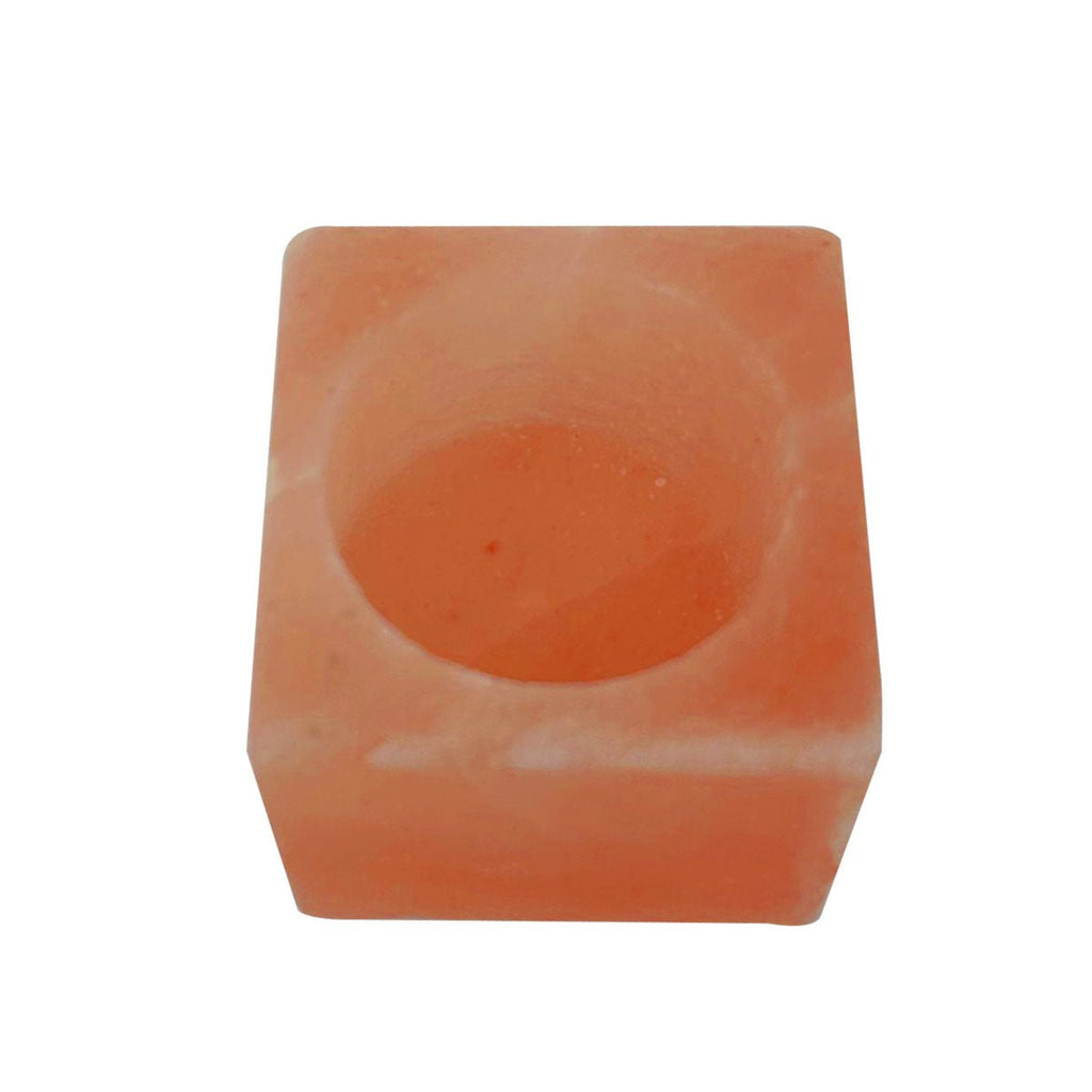 Himalayan Pink Salt Tea Light Holder by Pride of India – Salt Candle Holder – Room Décor Item – Great for Creating an Ambiance – Ideal for Home & Spa Uses – Natural Shape - Q/Monk’S Store