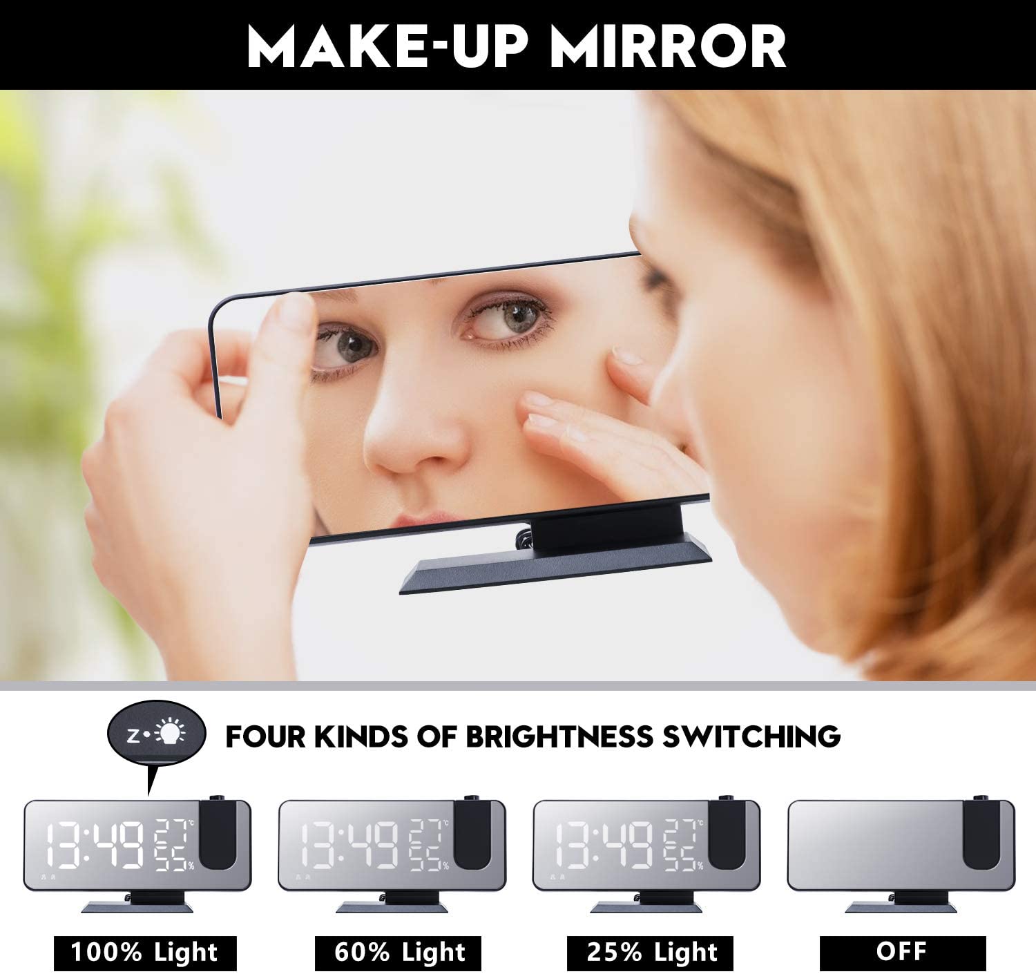 LED Projection Digital Alarm Clock Phone Charger - Q/Monk’S Store