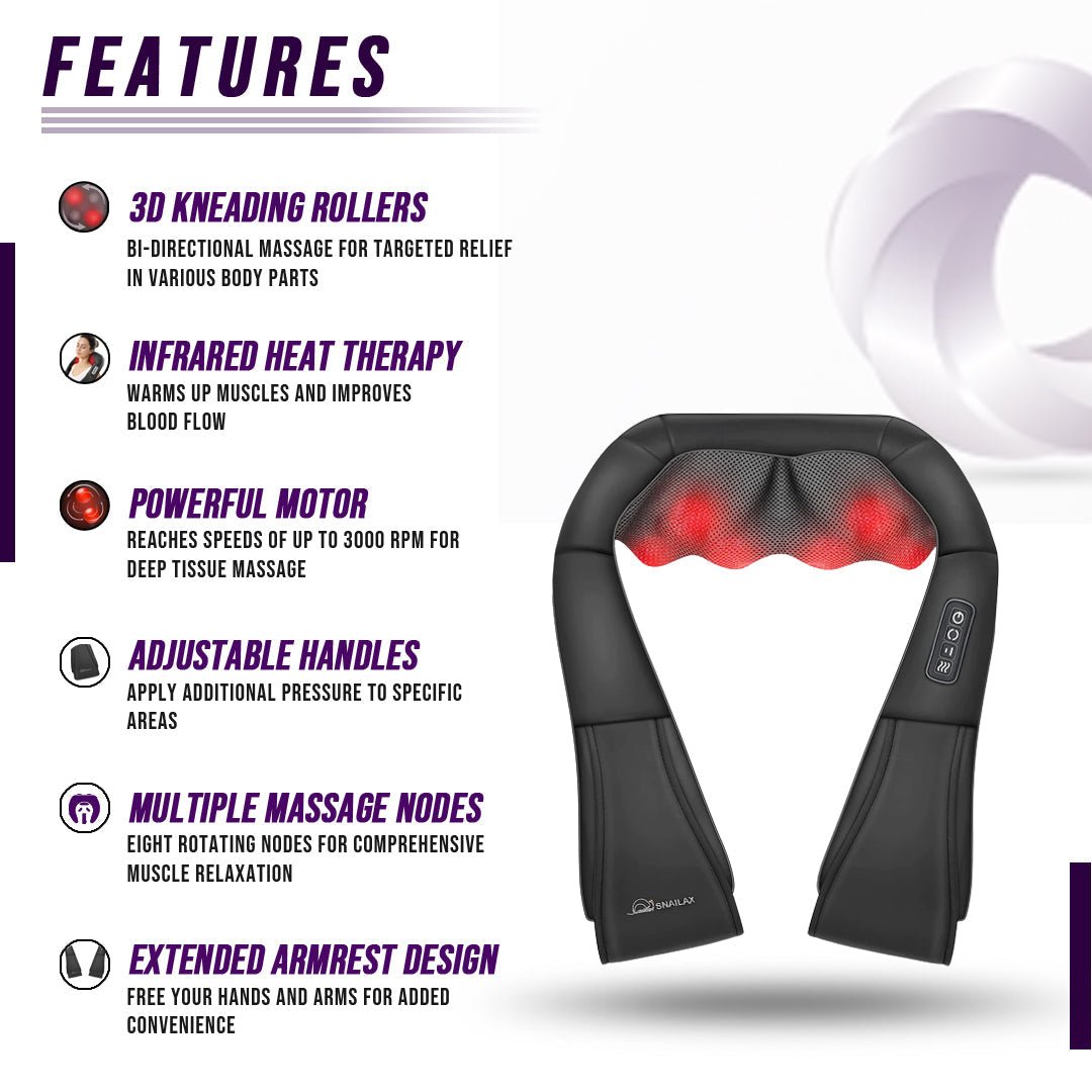 Neck and Shoulder Massager w/Heat - Q/Monk’S Store