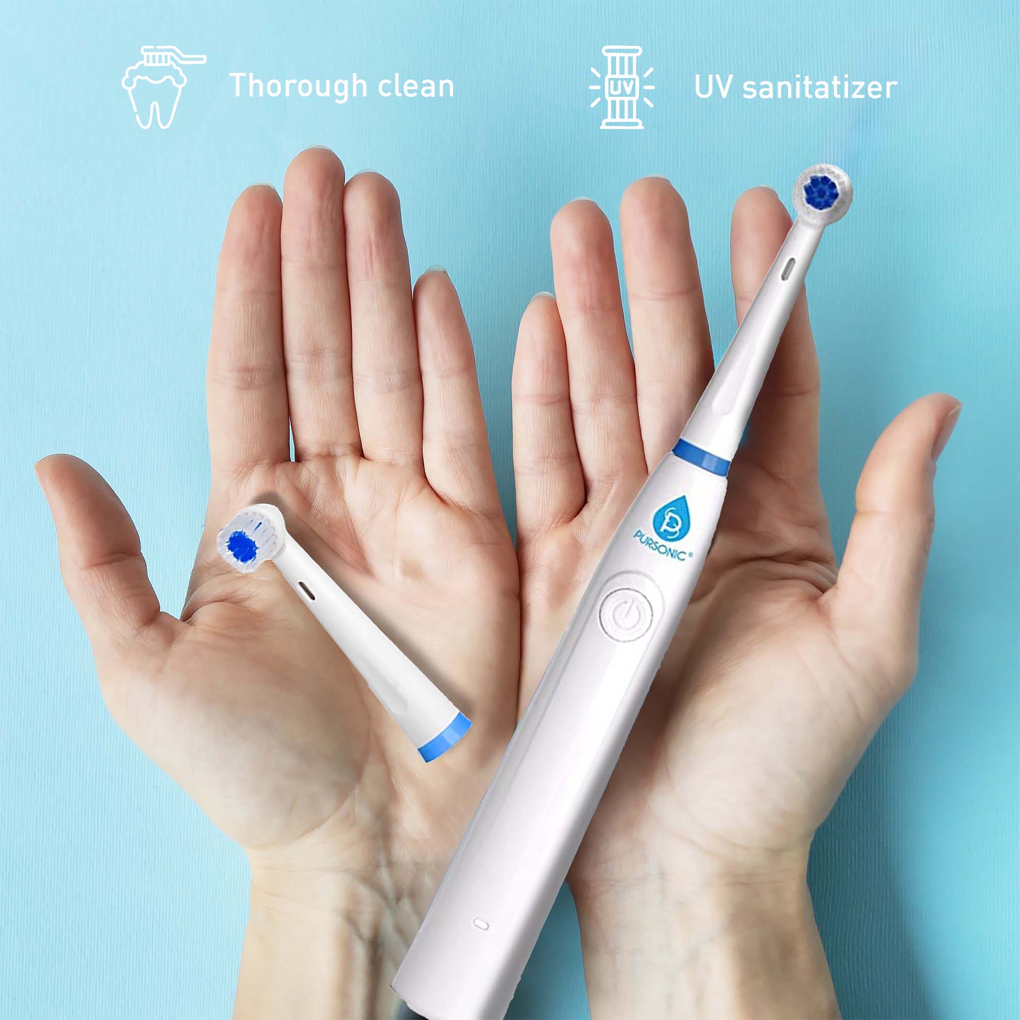 Pursonic Advanced Smile Care Bundle – LED Whitening Kit, Whitening Strips, & Electric Toothbrush - Q/Monk’S Store